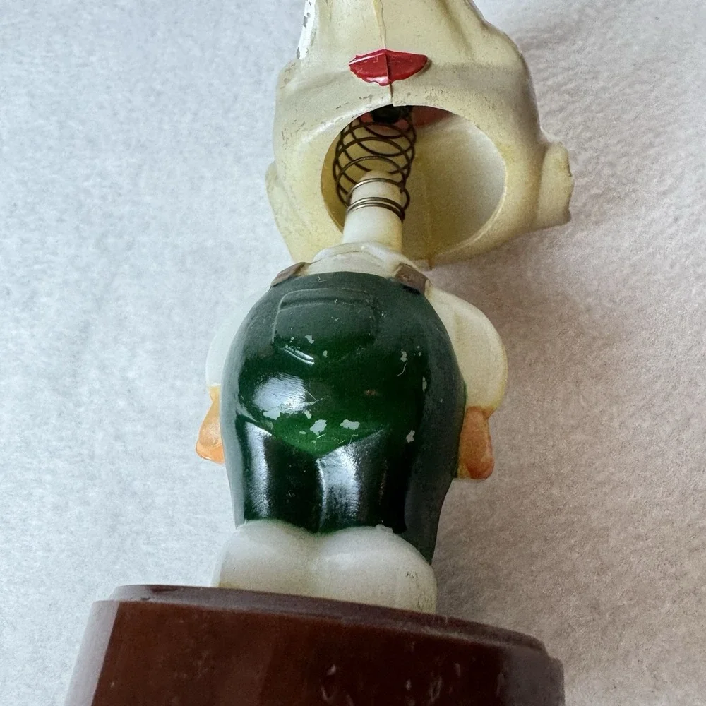 Vintage Plastic Bobble Head Nodder Elephant in Overalls -‎ Political